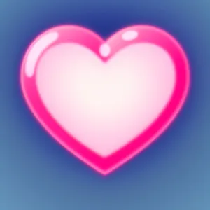 Glossy Valentine Symbol: Shiny Love Button Set