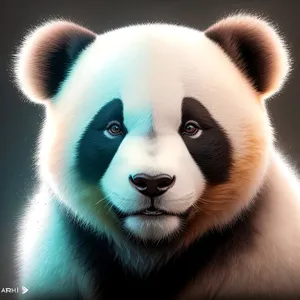 Cute Endangered Giant Panda Bear in Zoo
