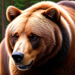 Cute Brown Bear Wildlife - Majestic Furry Mammal