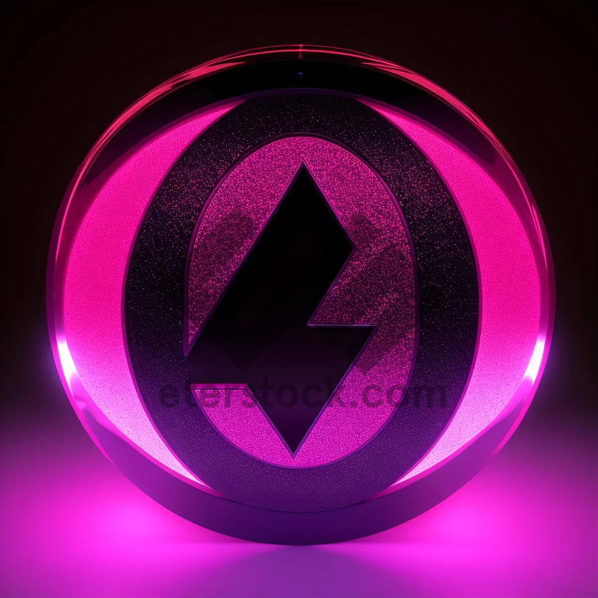 Picture of Shiny Glass Button Set: Bright Round Icon with Lightning Effect