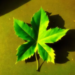 Vibrant Autumn Maple Leaf in Forest