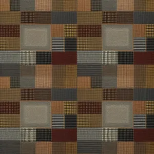 Geometric Retro Tile Pattern in Tartan Plaid Design