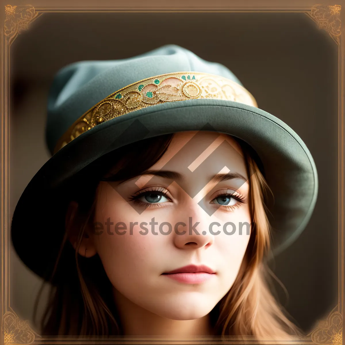 Picture of Stunning Cowboy Hat Fashion Portrait