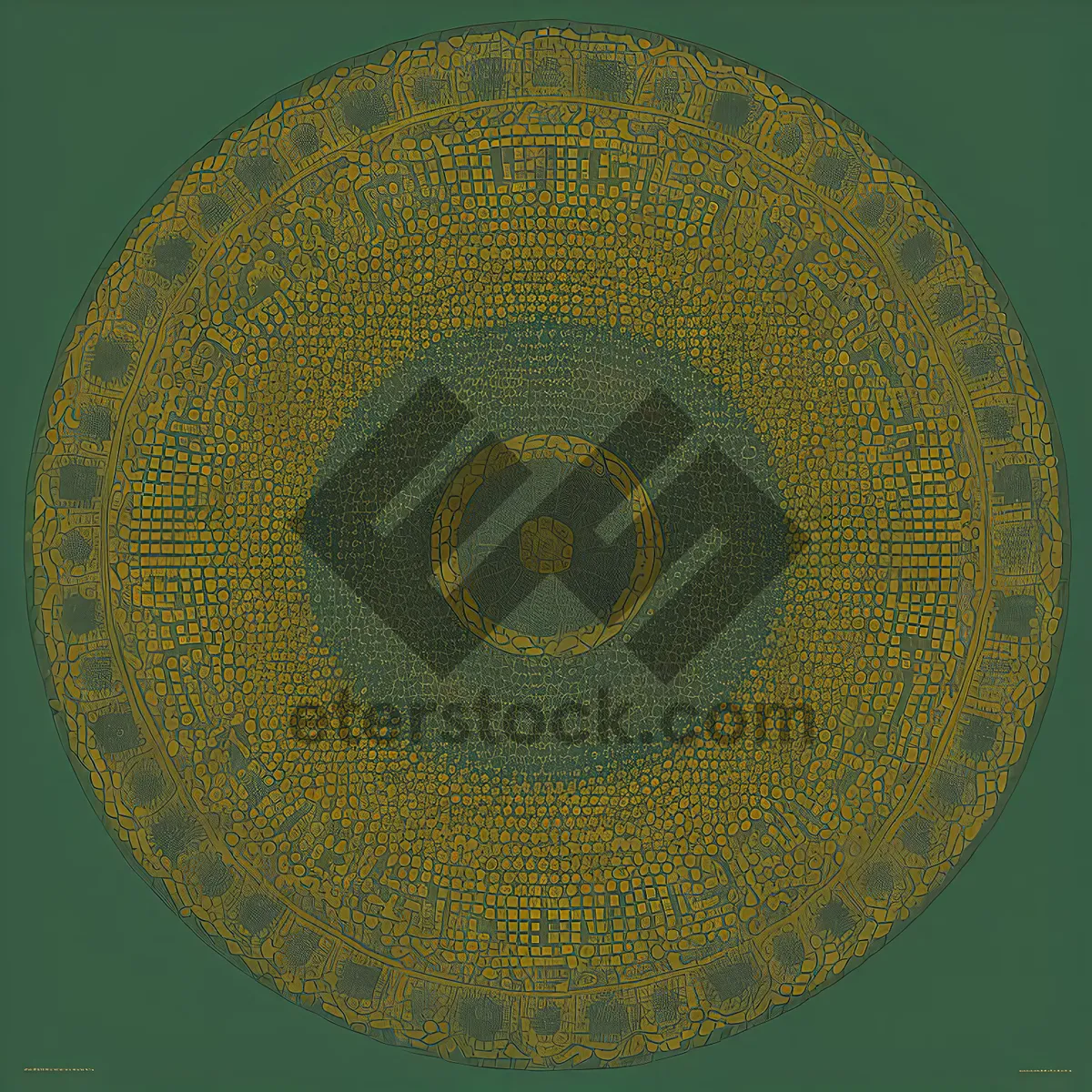 Picture of Artistic Arabesque Circle Graphic Pattern Decor.