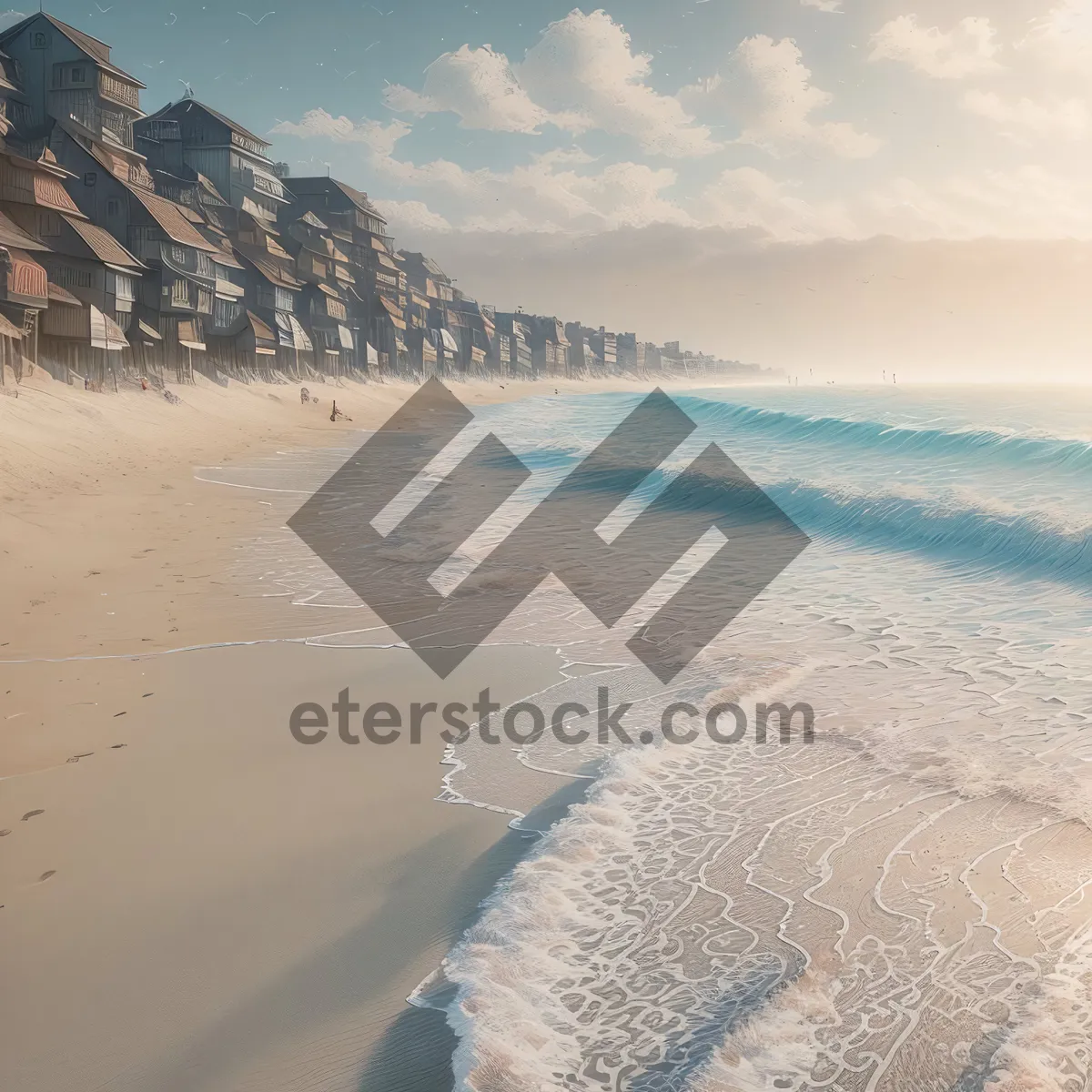 Picture of Tropical Paradise: Sun-kissed Beach by the Azure Sea