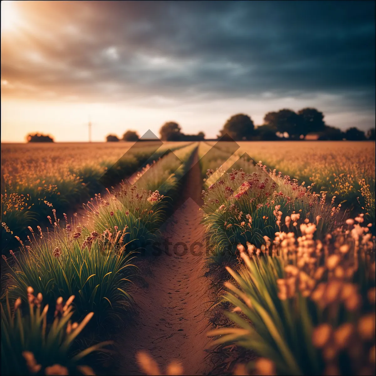 Picture of Golden Skies Over Rural Meadow