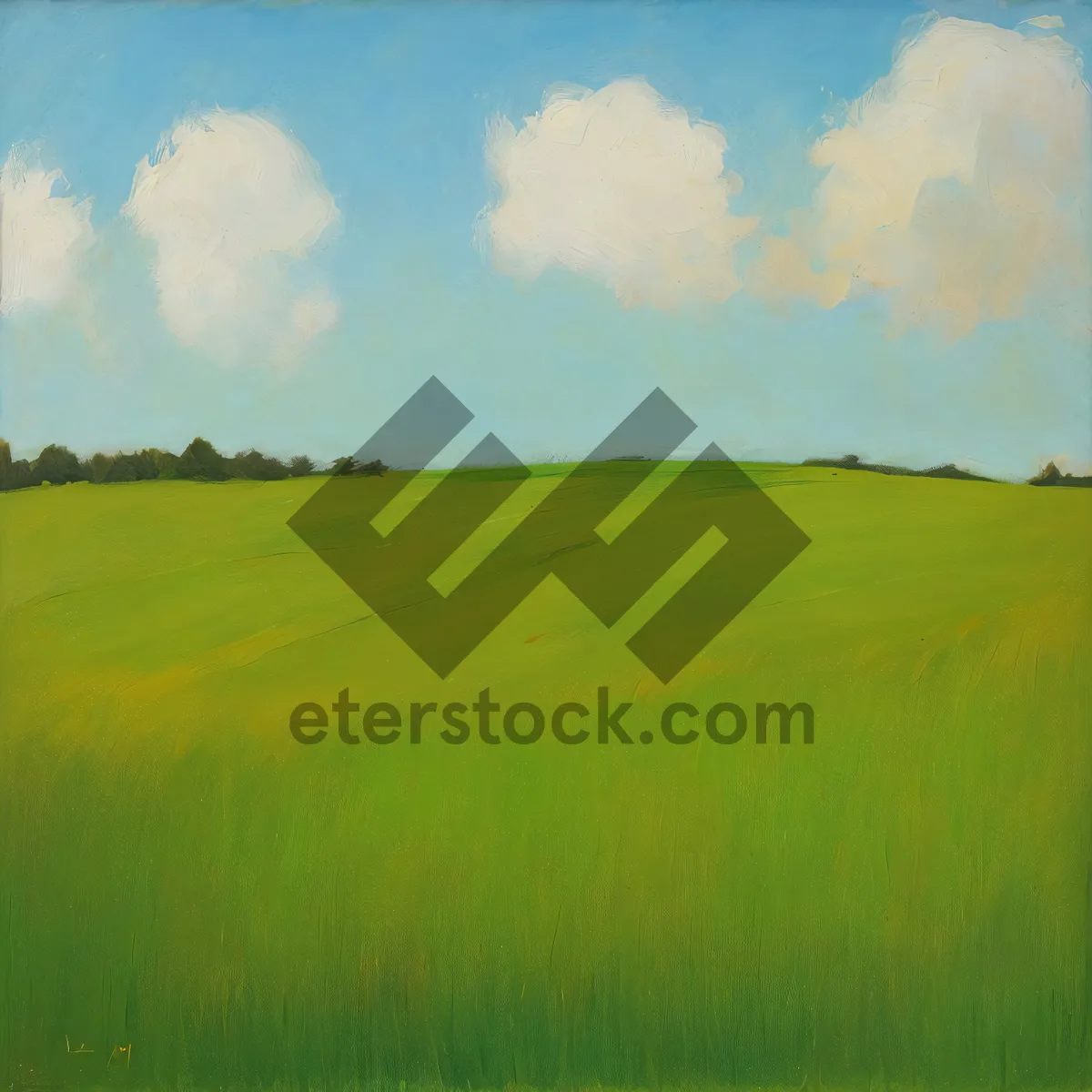 Picture of Idyllic Summer Fields Under Clear Blue Skies