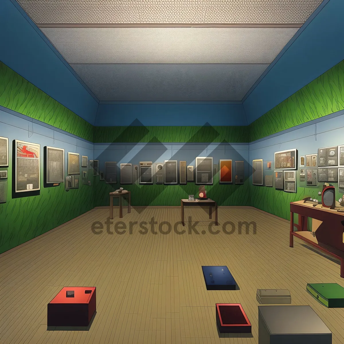 Picture of Modern luxury interior design with elegant furniture and lighting.