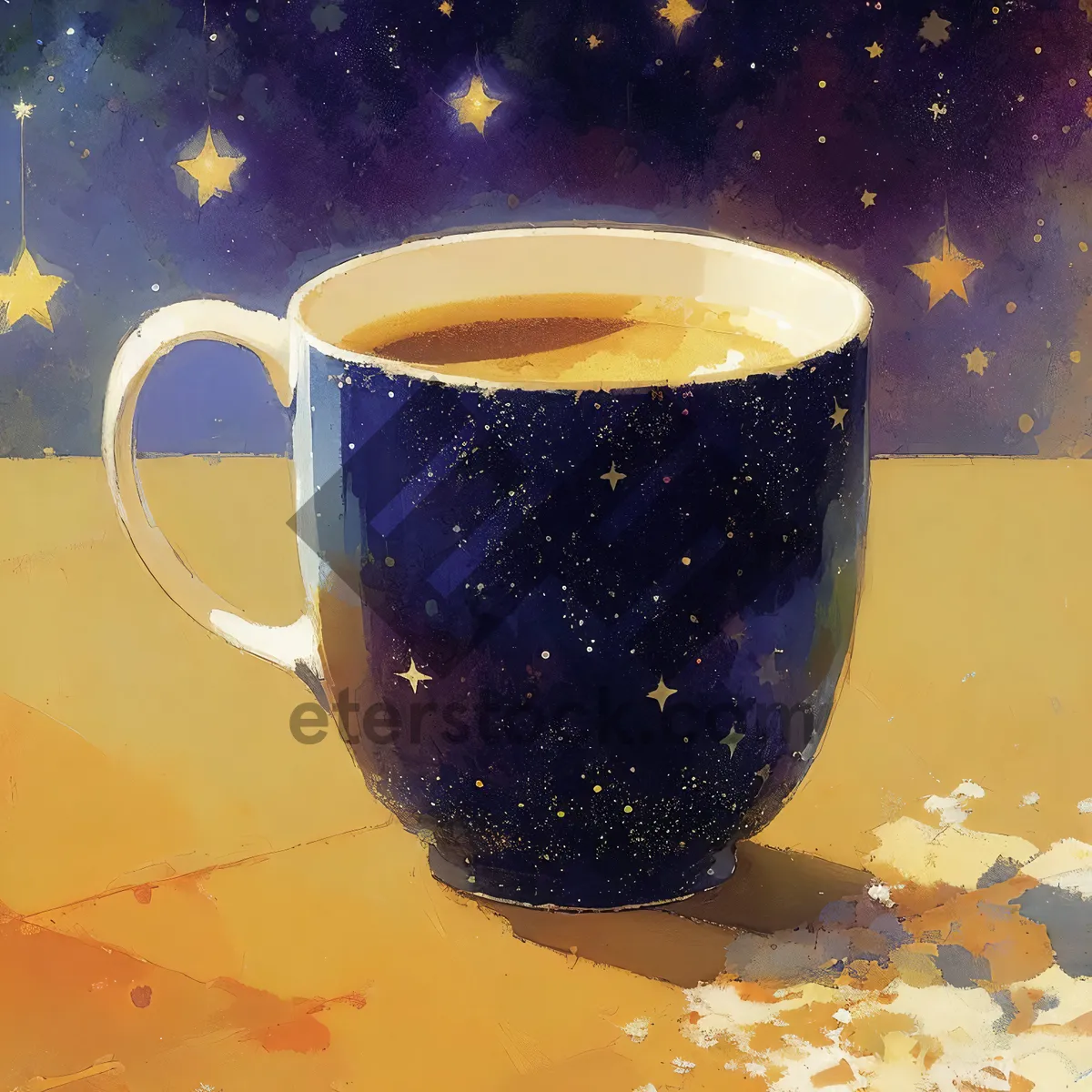 Picture of Steamy Espresso in Brown Coffee Mug