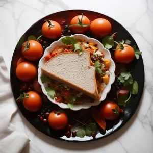 Healthy Gourmet Salad Bowl with Fresh Vegetables