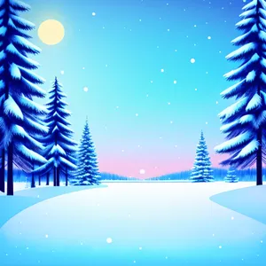 Winter Wonderland: Festive Evergreen Tree with Snowflake Decor