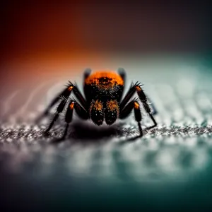 Black Widow Arachnid Close-up: Wildlife Insect Detail