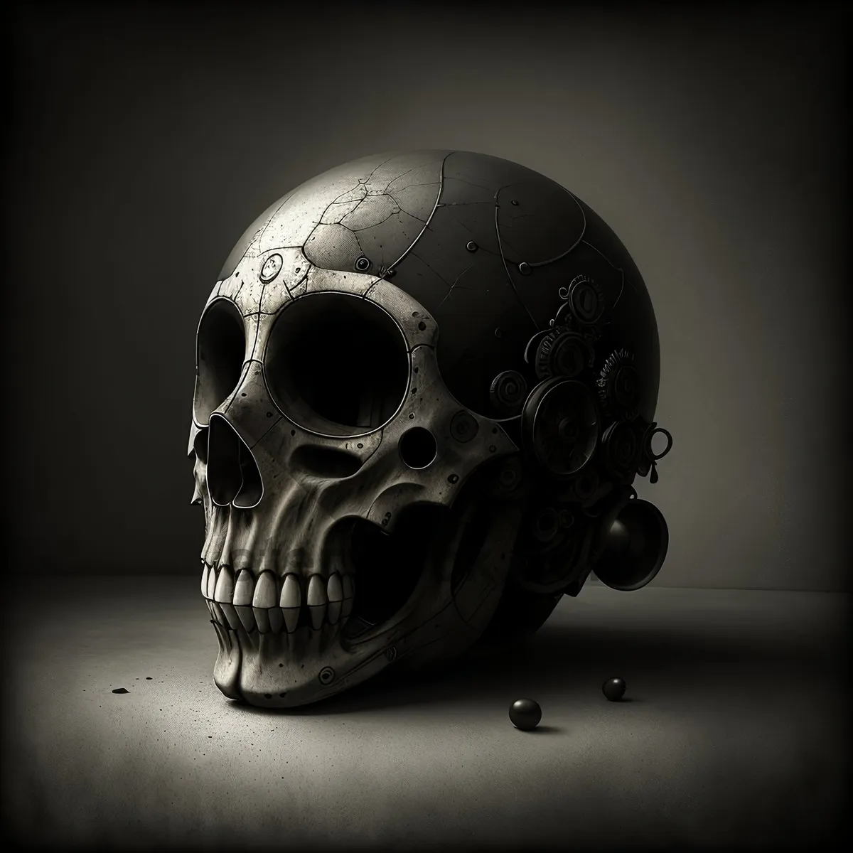 Picture of Black Skull Football Mask: Deathly Disguise for Bone Ballers