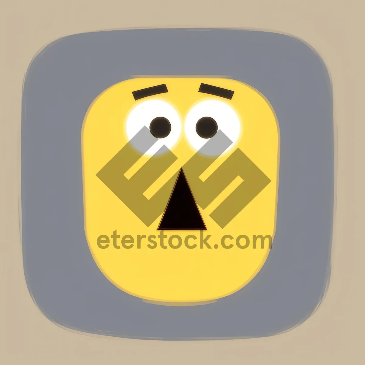 Picture of Yellow Poison Symbol Button - Round Shiny Icon Set