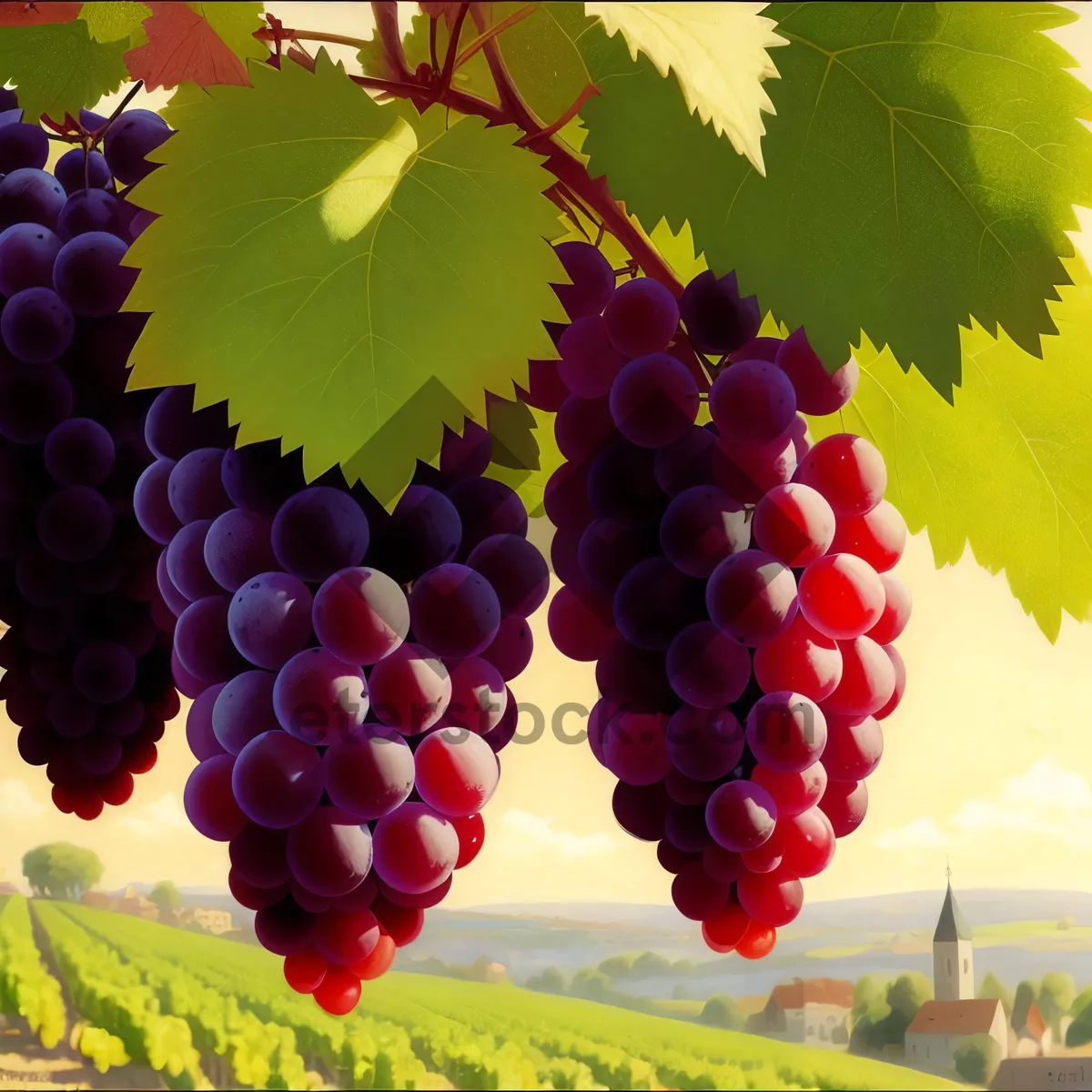 Picture of Juicy grape bunch, ripe and sweet!