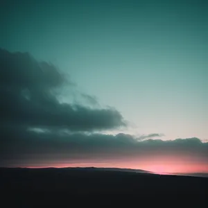 Sunset Skyline over Majestic Mountains