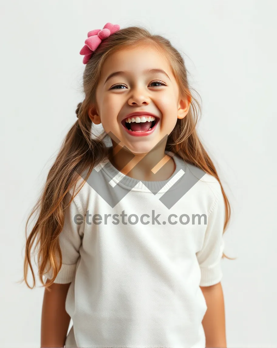 Picture of Attractive professional businesswoman smiling happily for portrait.
