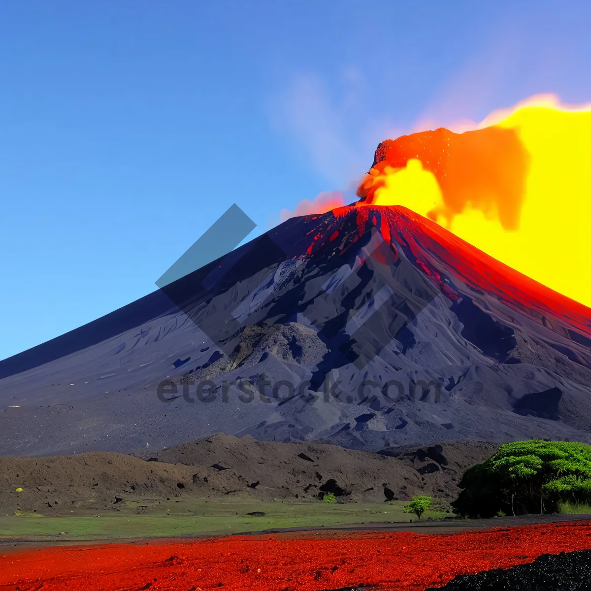 Picture of Sunrise Over Majestic Volcanic Mountain Landscape