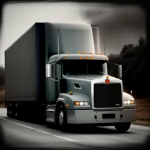 Highway Hauler: Heavy-duty truck transporting cargo on the road