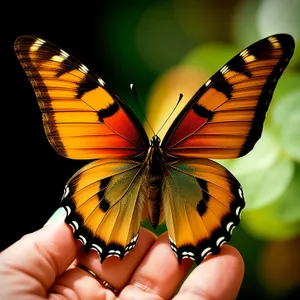 Vibrant Monarch Butterfly with Yellow Wings