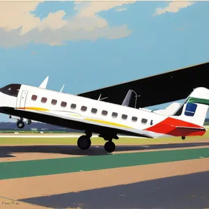 High-Flying Air Transport: Airliner Jet in Flight