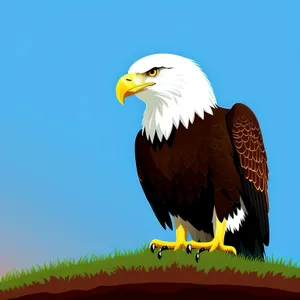 Bald Eagle soaring with keen eyes