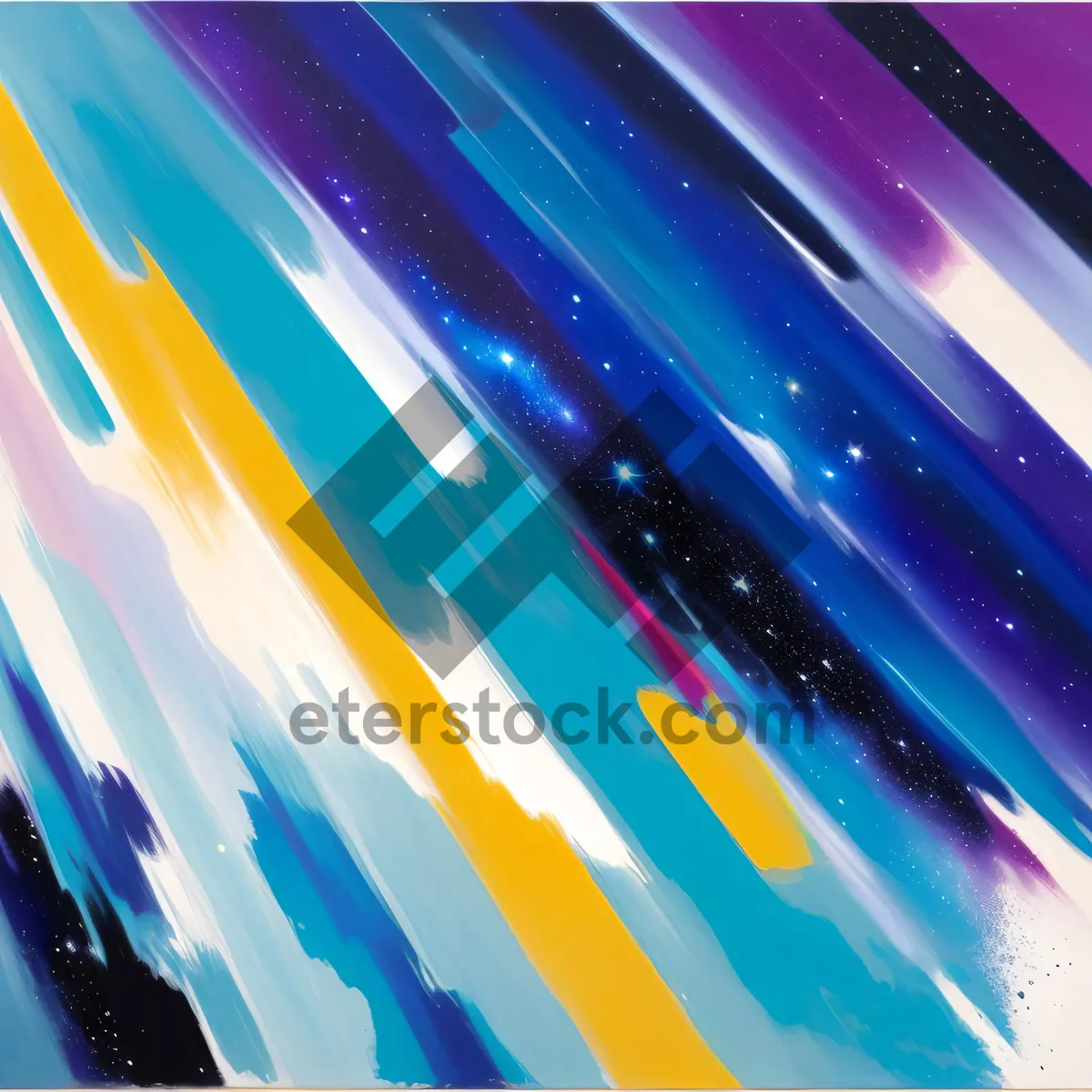 Picture of Vibrant Abstract Digital Art Wallpaper: Colorful Chaos in Motion