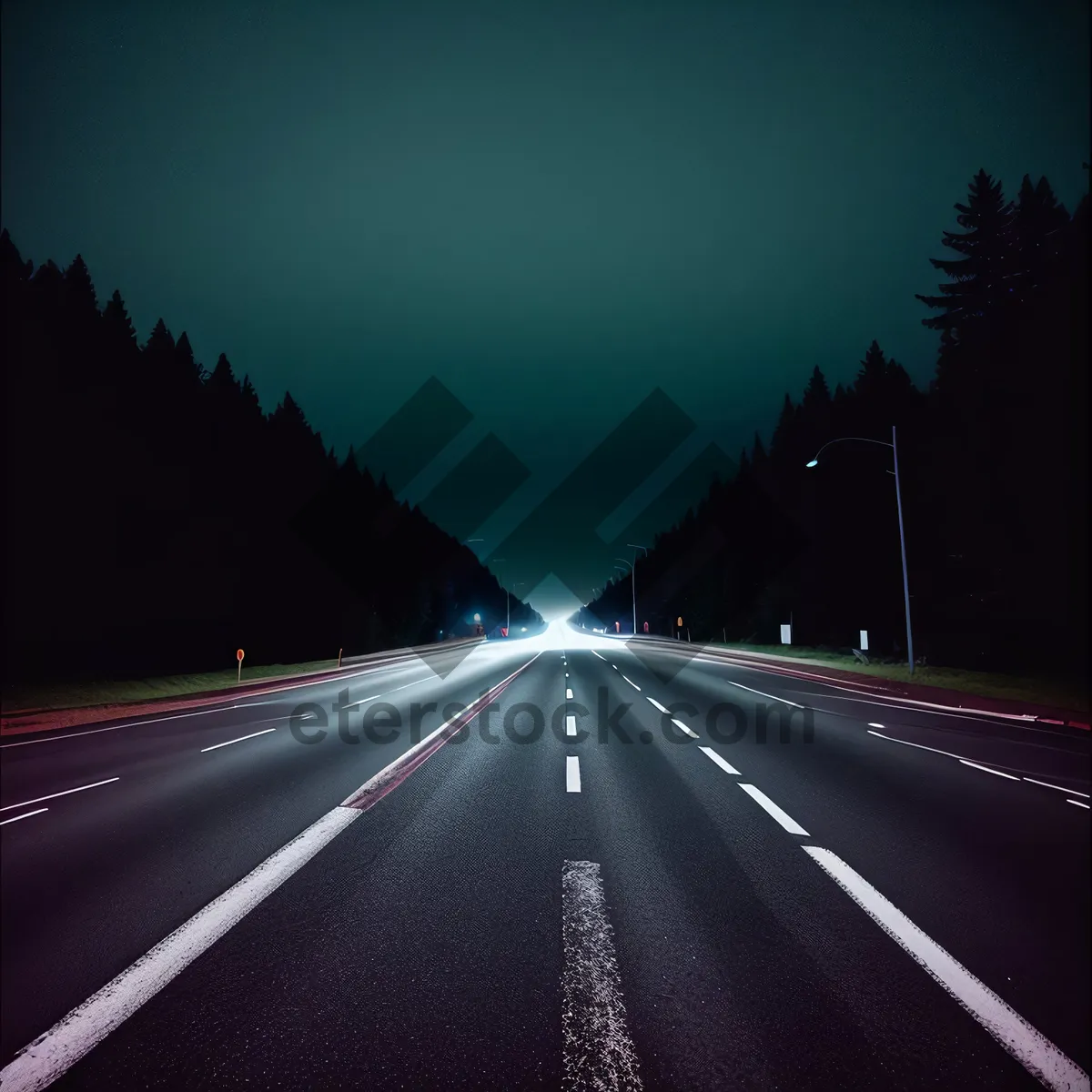 Picture of Highway Speed: Blurred Motion on Night Drive