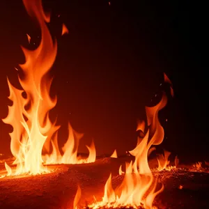 Blazing Inferno: Fiery Bonfire Ignites Passionate Heat