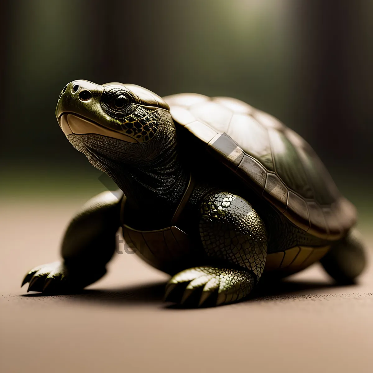 Picture of Cute Terrapin Turtle: Slow and steady reptile protection.