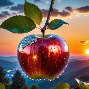 Fresh and Juicy Cherry on Stem