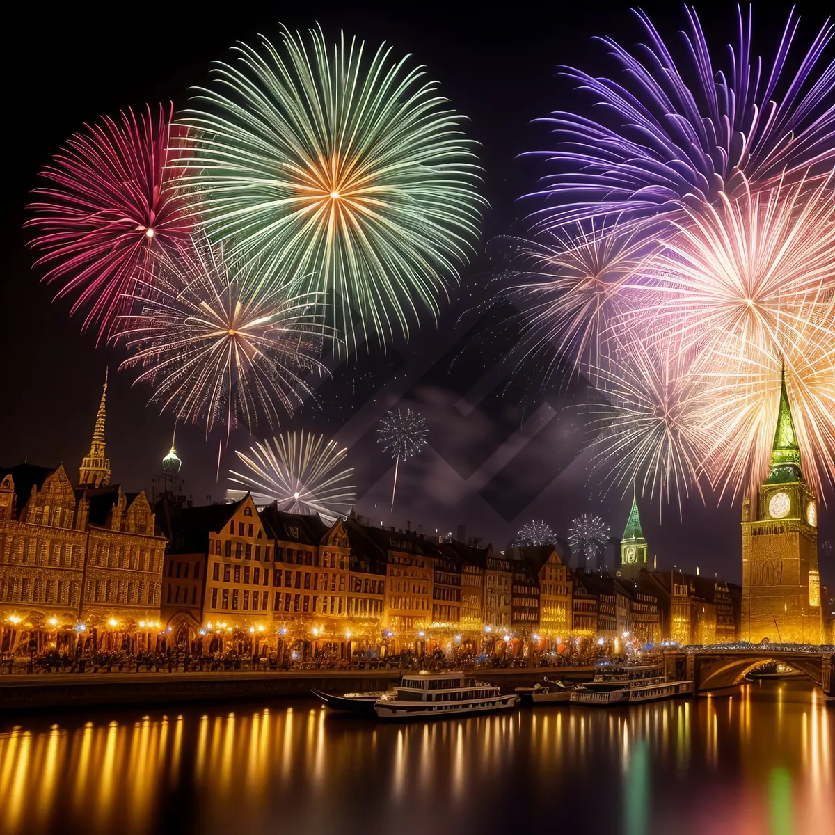 Picture of Firework Spectacular Lights Up the Night Sky