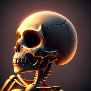 Poisonous Cartoon Horror: Anatomical Skeleton Concept