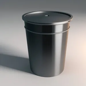 Empty Plastic Cup in Garbage Bin