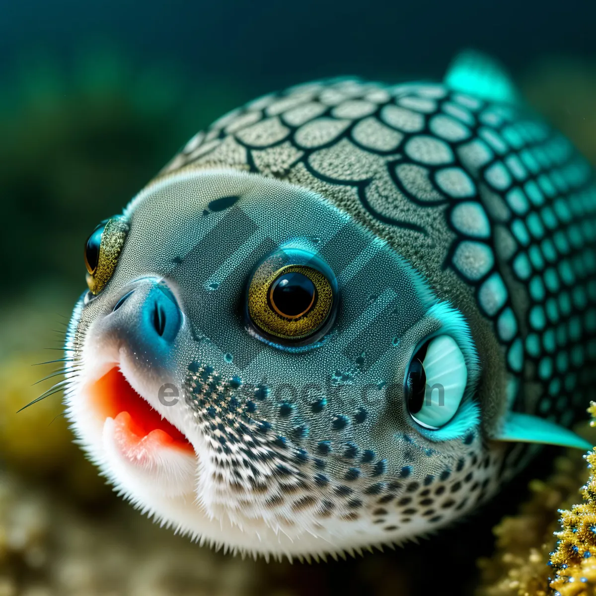 Picture of Vibrant Reef Life: Tropical Fish in Colorful Underwater Oasis