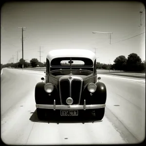 Fast Drive, Power Wheels: Speeding Automobile on Highway