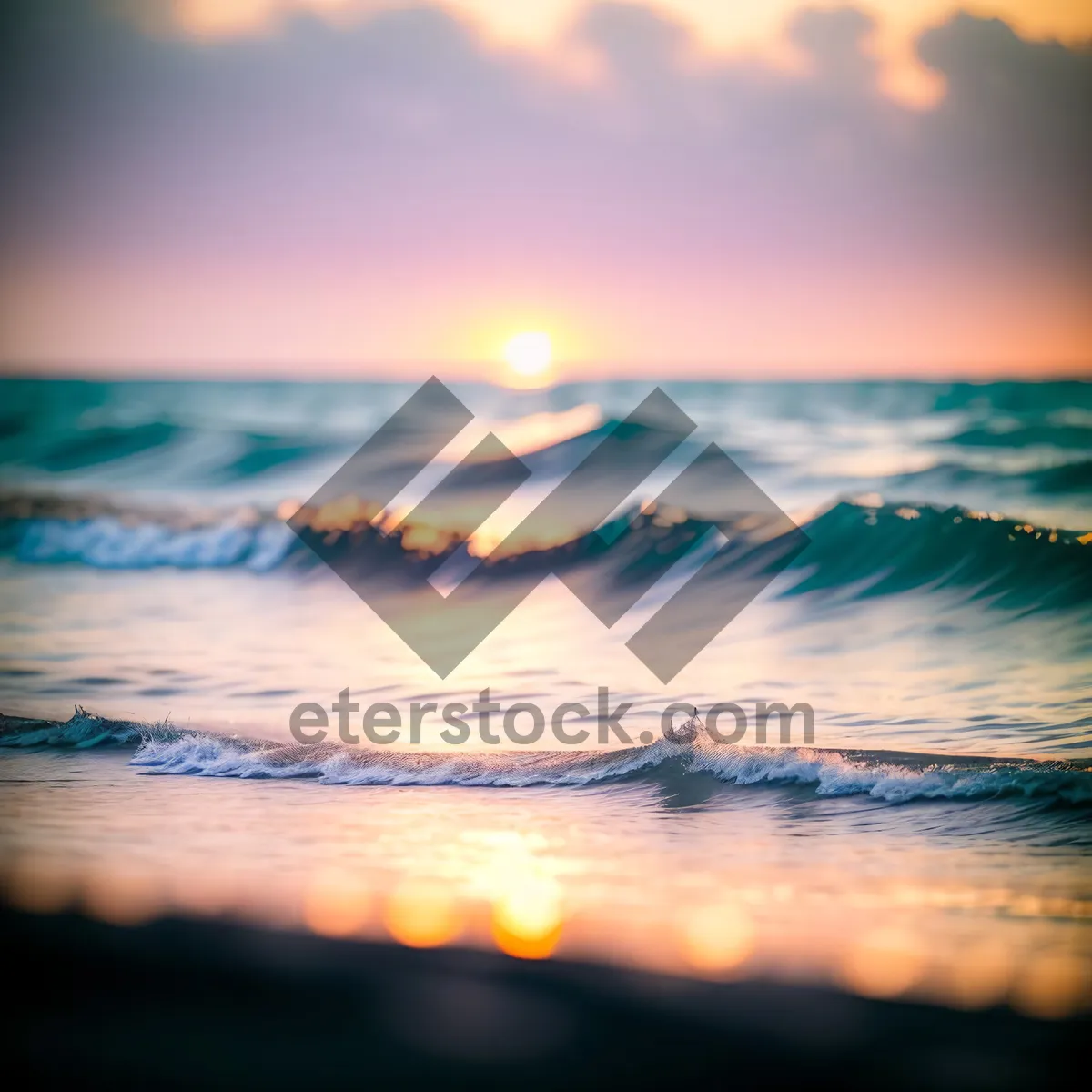 Picture of Vibrant Sunset Reflection on Ocean