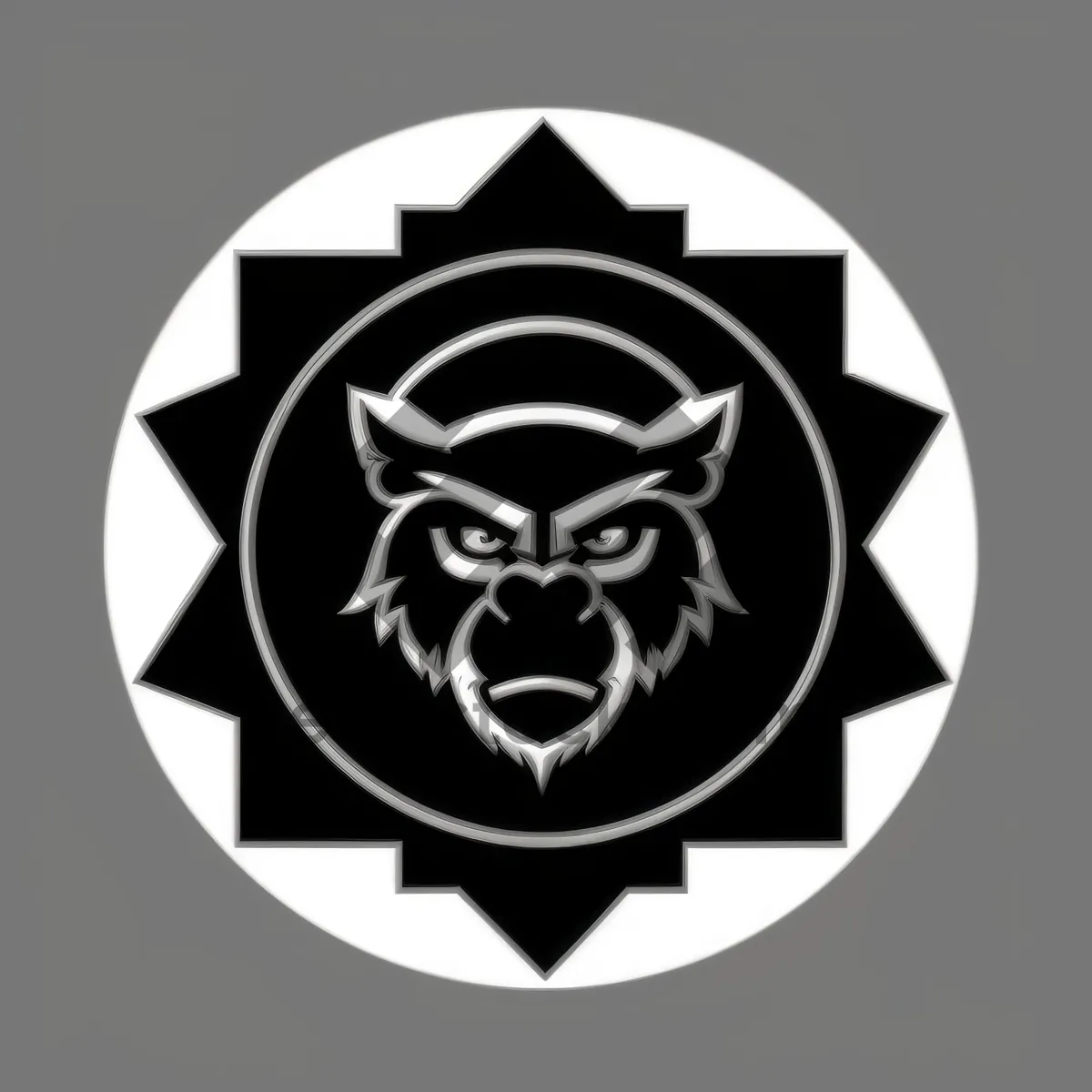 Picture of Black Round Button Icon Symbol Sign