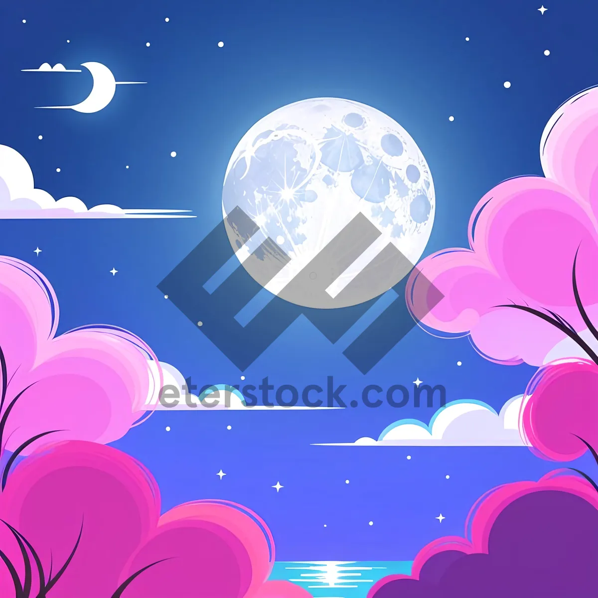 Picture of Frosty Moon Holiday Greeting Card