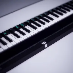 Black Synth Keyboard: Electronic Music Instrument with Sound