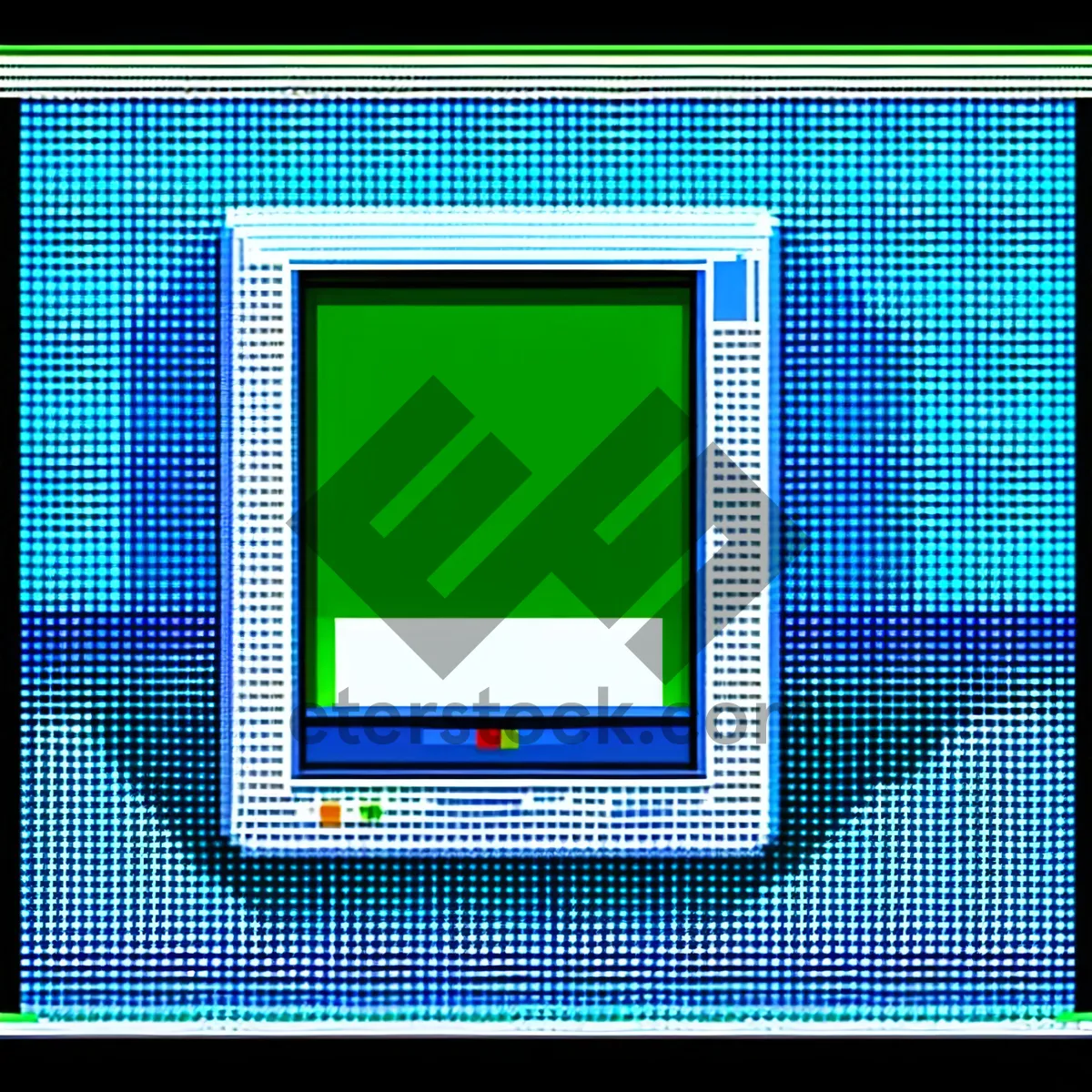 Picture of Digital Mosaic: Modern Grid Pattern on Oscilloscope