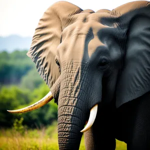 South African Park Elephant: Majestic Safari Wildlife