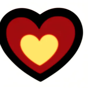 Shiny Heart Graphic Web Button Icon