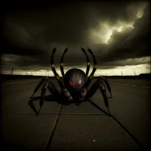 Black Widow Arachnid - Invertebrate Spider Image