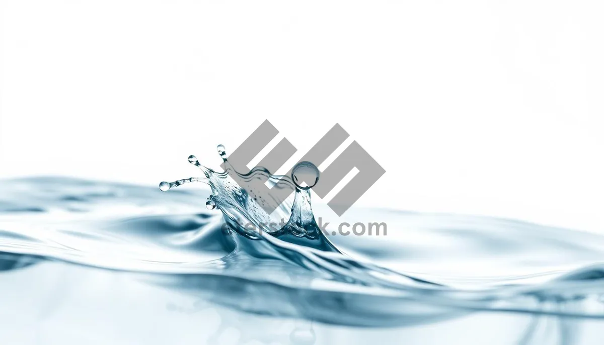 Picture of Fluid Motion in Clean Water with Ripples and Bubbles