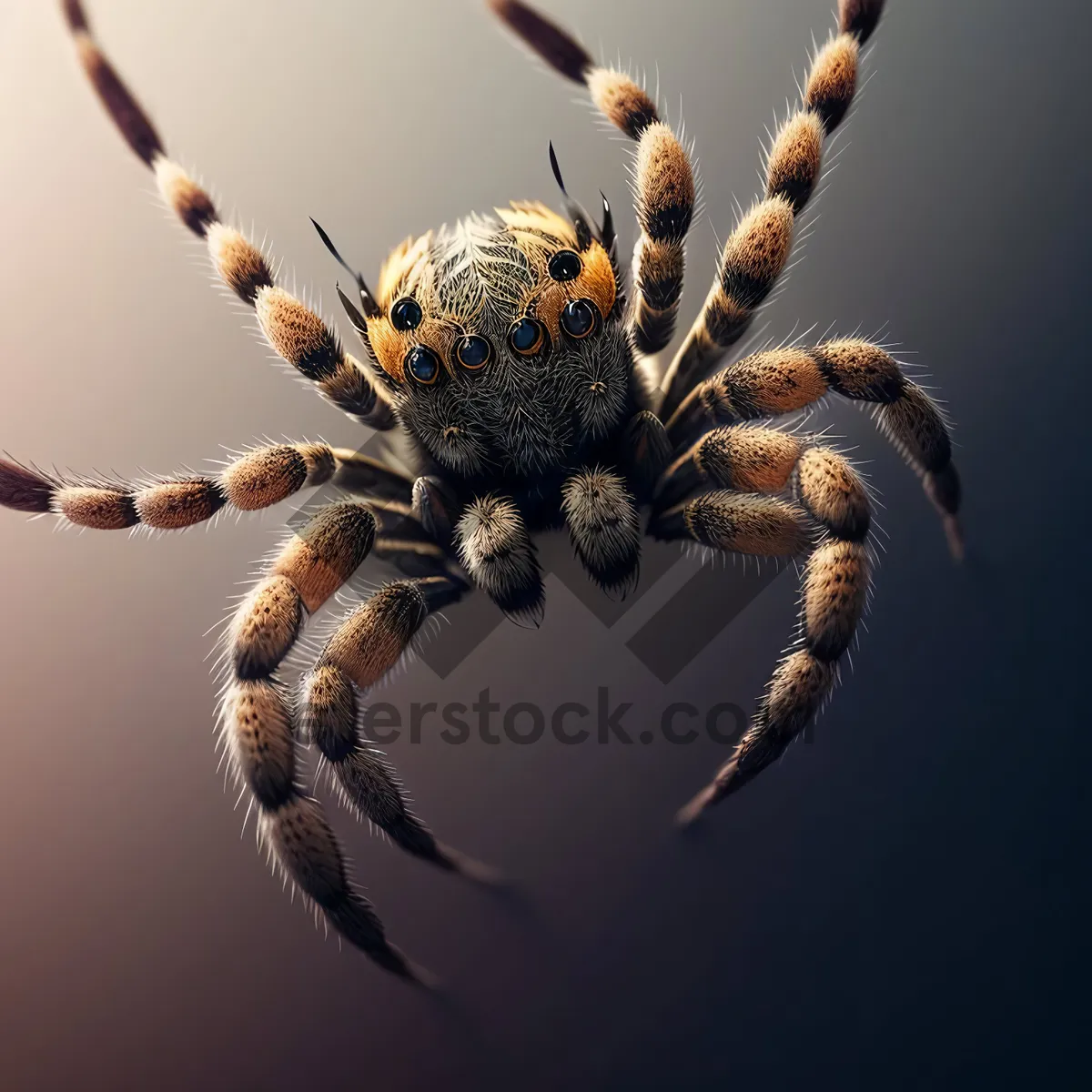 Picture of Creepy Barn Spider, Wildlife Predator, Scary Arachnid