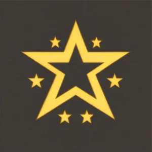 Starburst Icon: Bold Lightning Design with Symbolic Flag