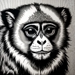 Gibbon Mask Sculpture: Wild Ape's Primate Expression