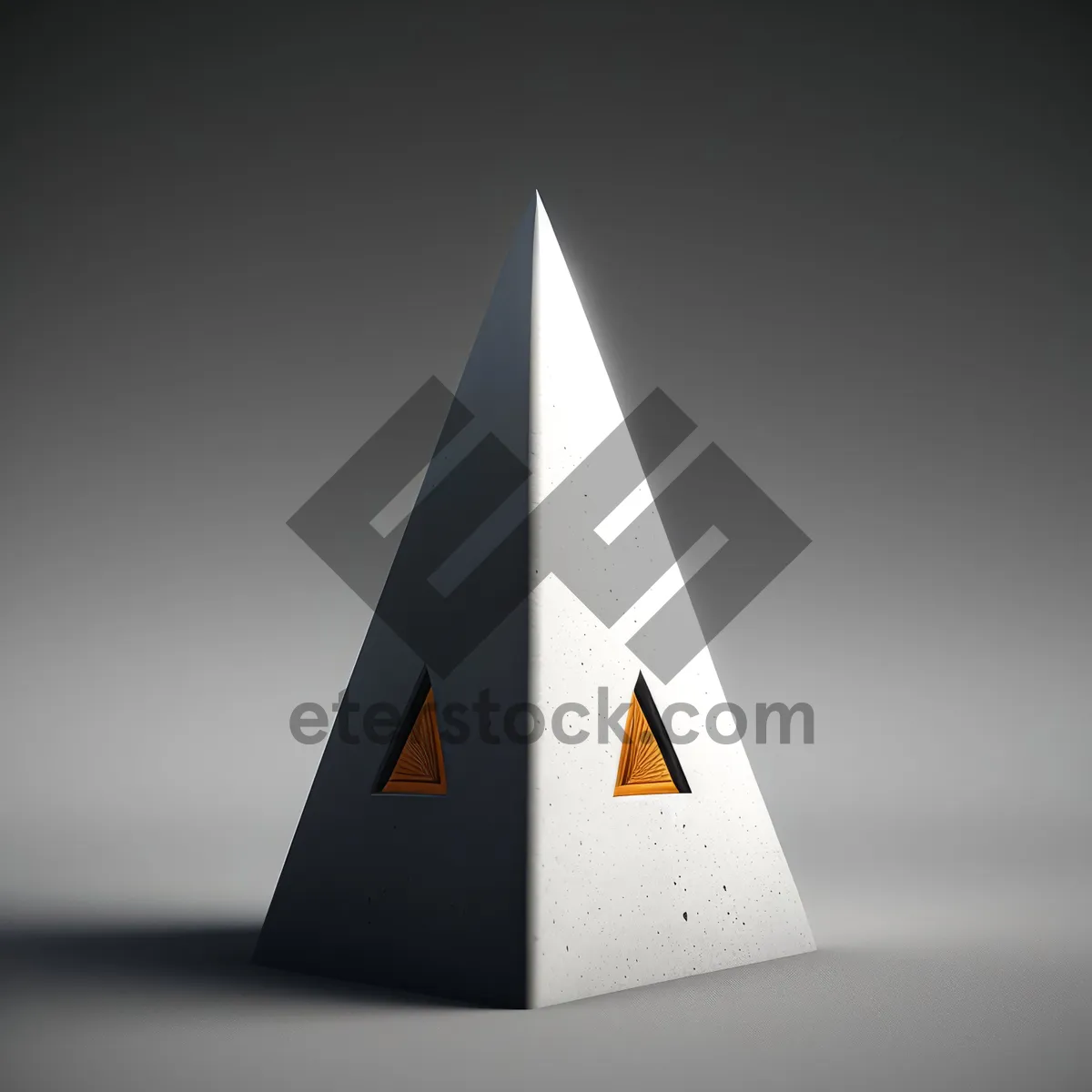 Picture of 3D Pyramid Symbol Cone Sign Design