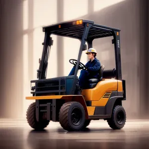 Heavy-duty Forklift Truck in Industrial Setting